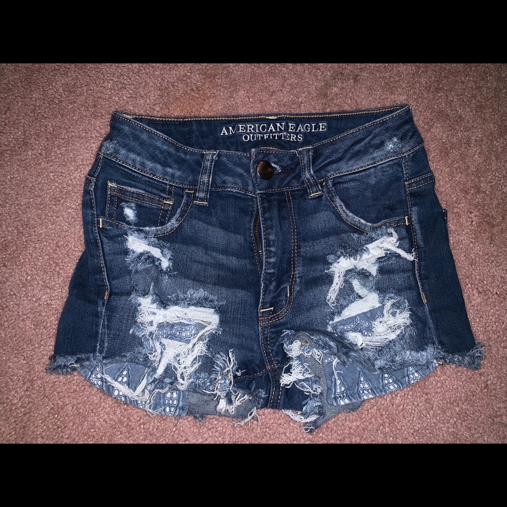 american eagle high rise shortie
